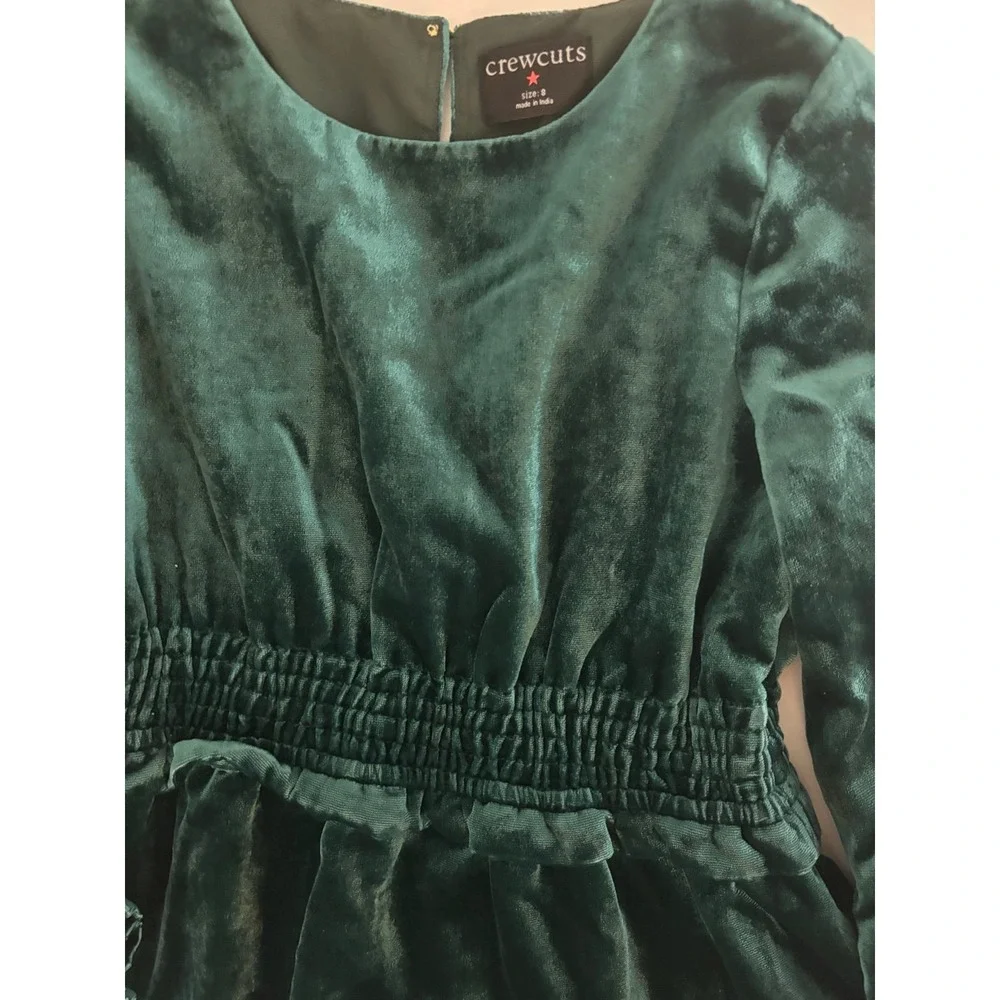 Crewcuts Green Velour Dress - Picture 7 of 10